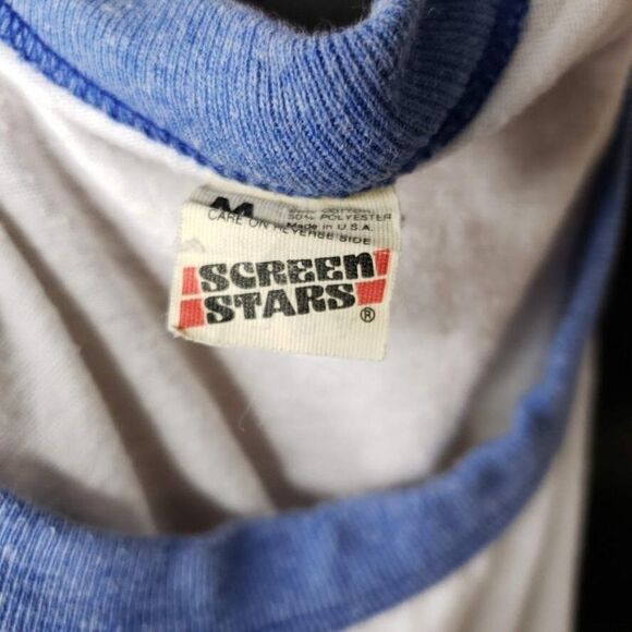 PC22 Basketball Tournament T Shirt Vintage 80s 1986 High School Ringer Tee - Picture 5 of 6